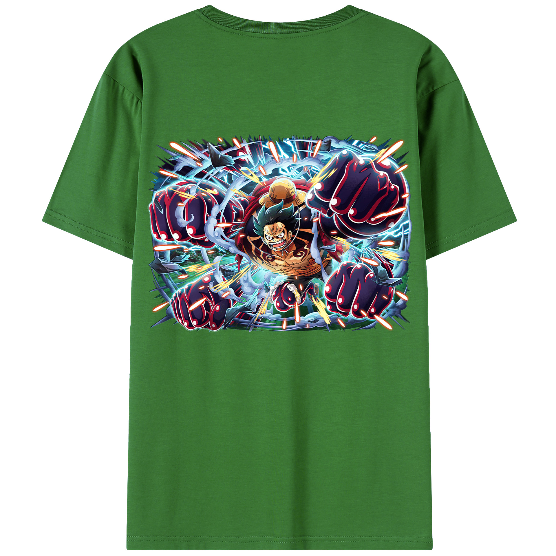 ワンピース モンキー・D・ルフィ ONE PIECE Monkey D. Luffy レディース半袖Tシャツ(バックプリント)